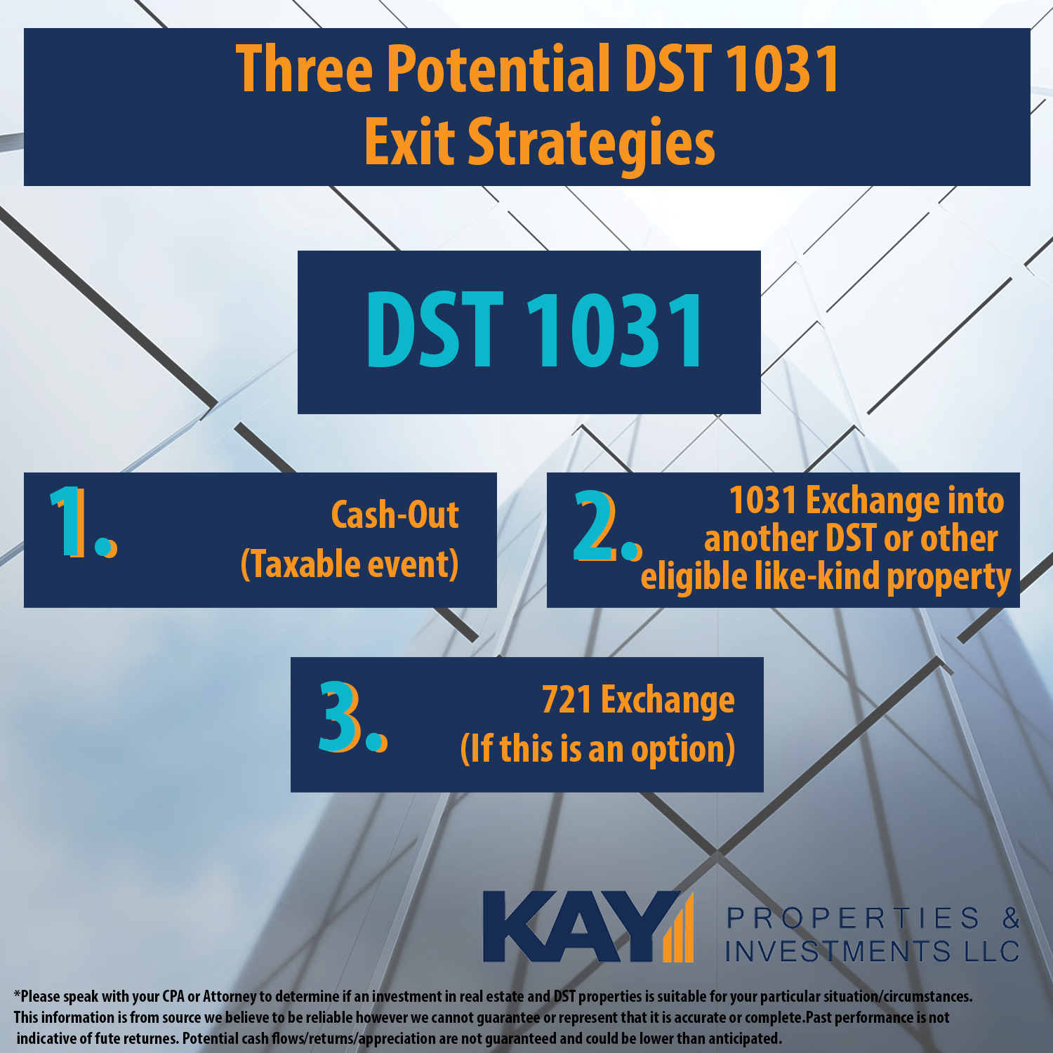 Consider These Potential DST 1031 Exit Strategy Options: Cash Out, 1031 Exchange or 721 Exchange