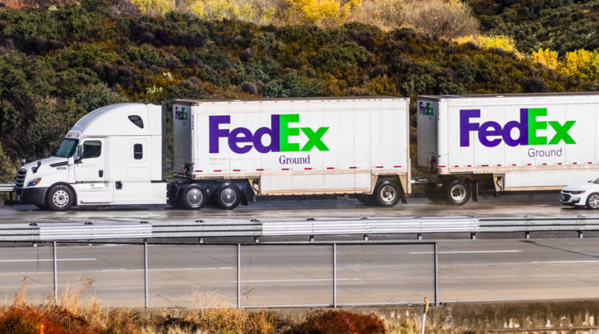 FedEx Ground Truck On Road