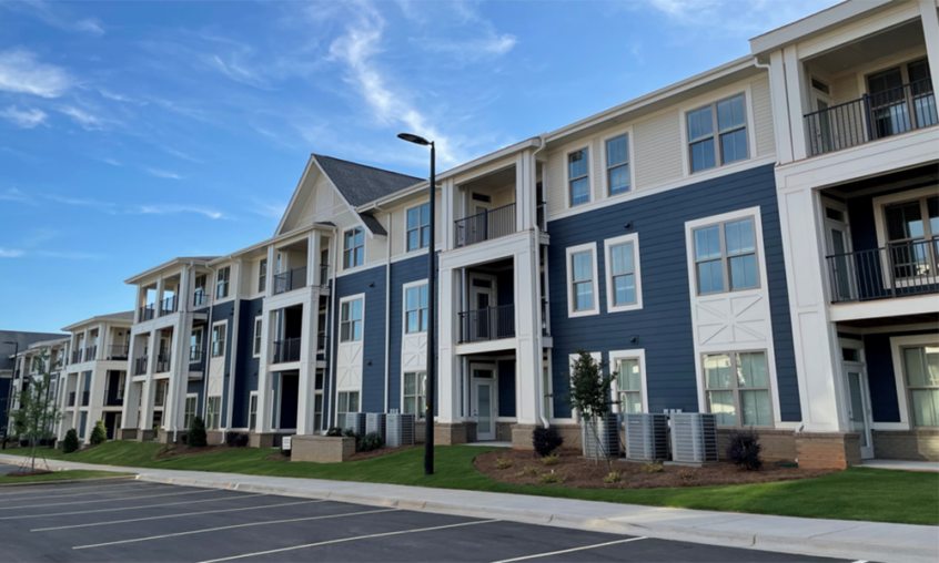 Exterior View of Apartment Buildings