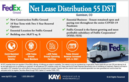 This is a photo of Net Lease Distribution 55 DST in Gunnison, CO.