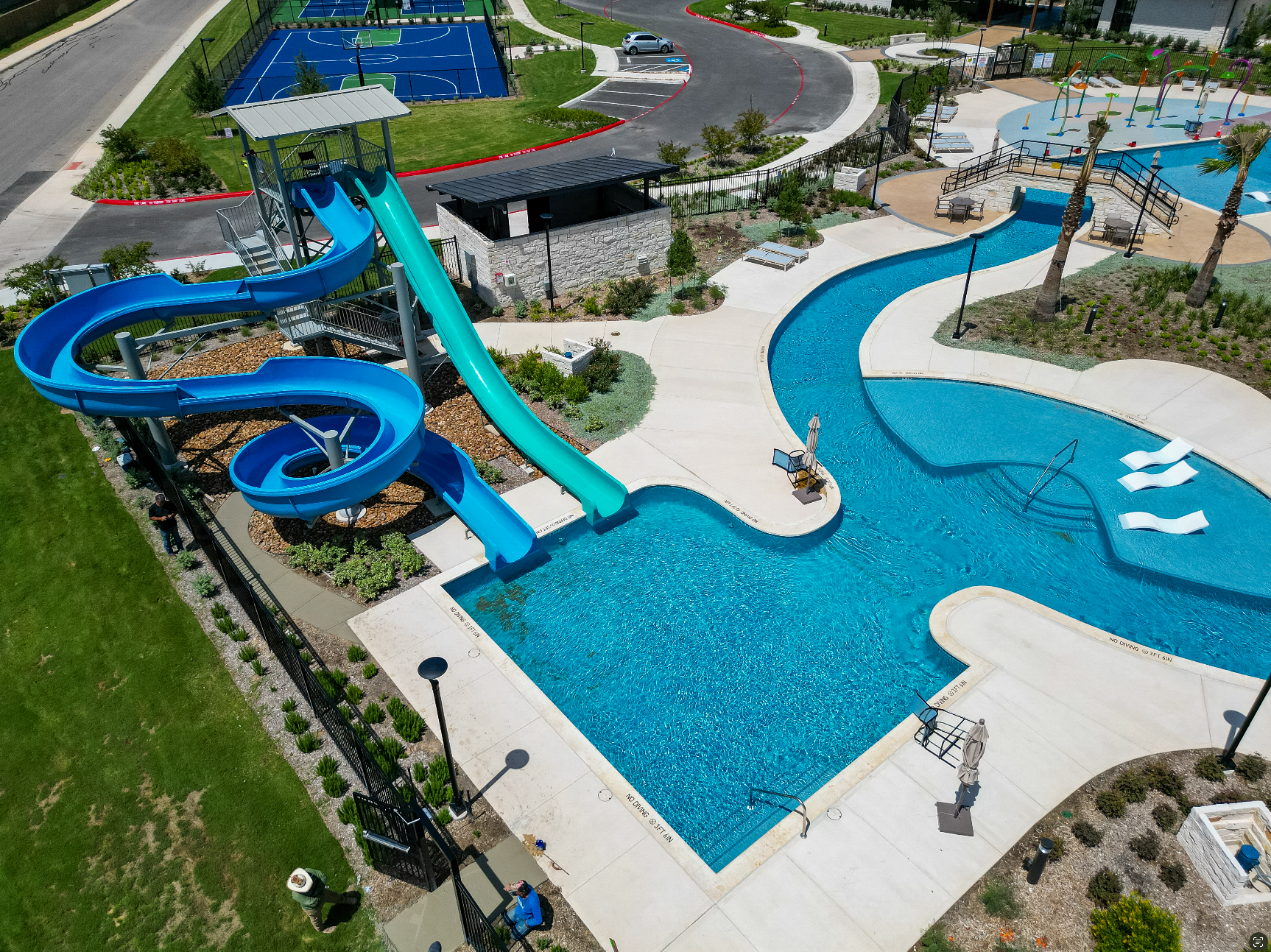Image of Texas San Antonio BTR DST community water slide and pool